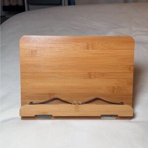 Lurrose Adjustable Multifunctional Bamboo Portable Reading Stand Book Holder